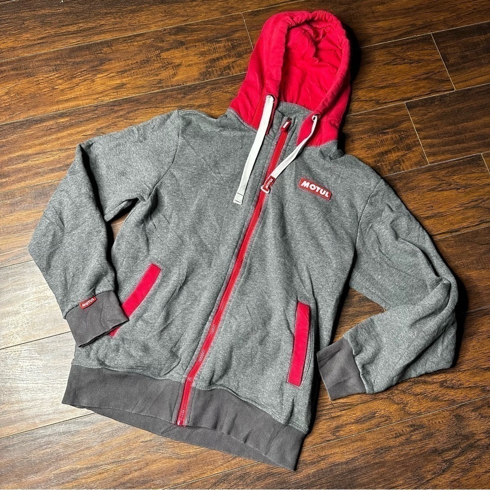 Motul Lifestyle Gray Red Hoodie Sweatshirt